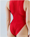 REALISE [N-0371-MSH] sportlicher SOFT-MESH Badeanzug TRICOLOR