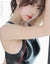 SCHE/MEE [SM108] glänzender RUBBERIZED X-Back Badeanzug BI-COLOR